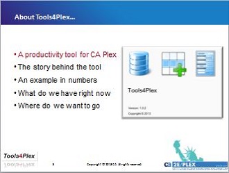 Tools4Plex: SpeedUp development with CA Plex